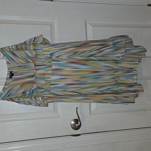 Torrid Red and Blue Tiered Ruffled Sundress
